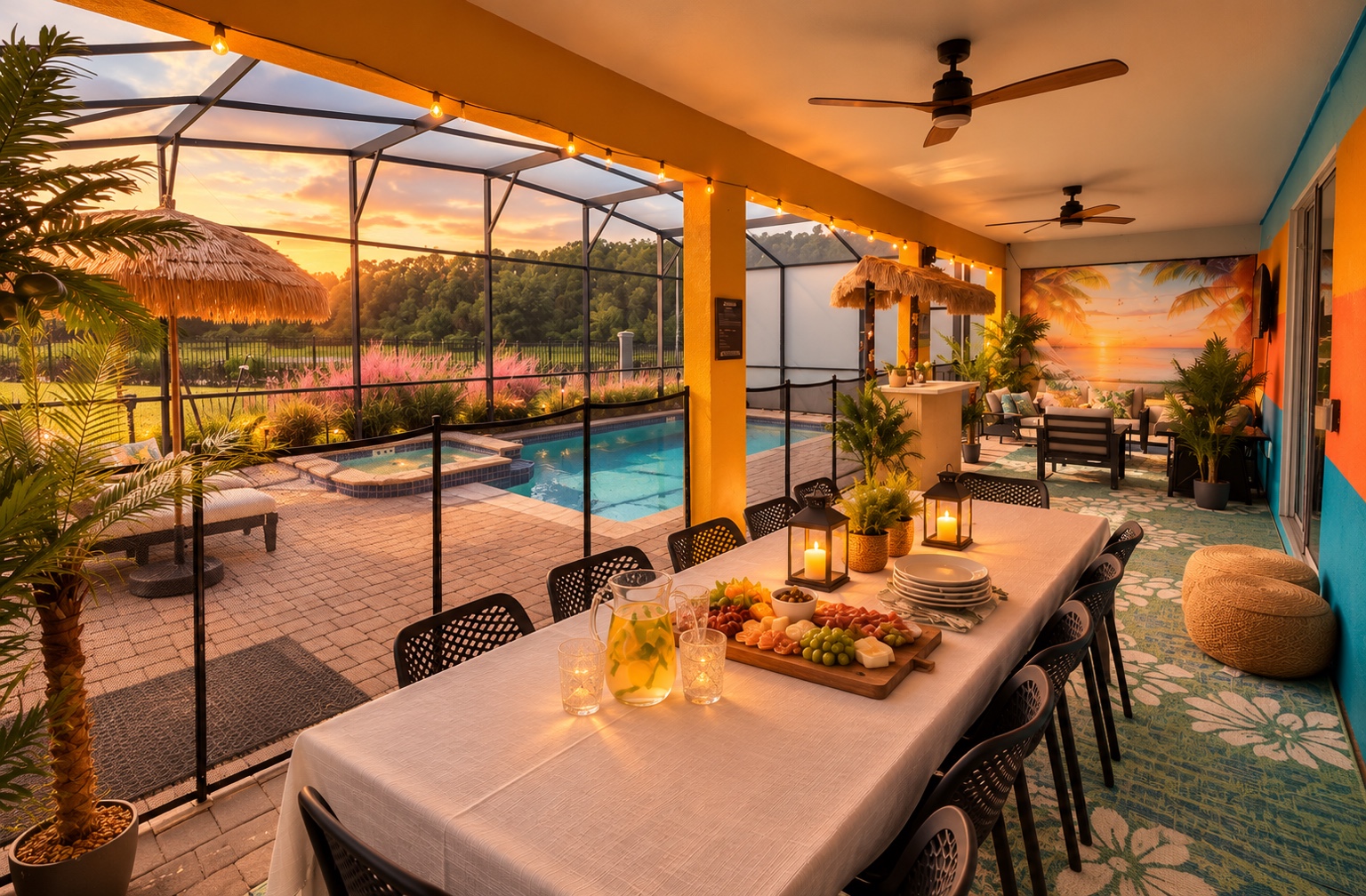 Outdoor dining area